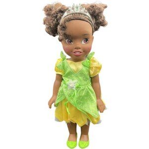 Disney Princess Tiana Toddler Doll 14" With Tiara & Green Shoes